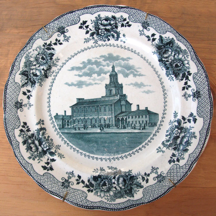 Commemorative plate of Independence Hall